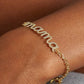 Lolana 18K Gold Non-Tarnish CZ Mama Script Bracelet