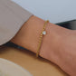Indy 18K Gold Non-Tarnish Charm Braided Bracelet