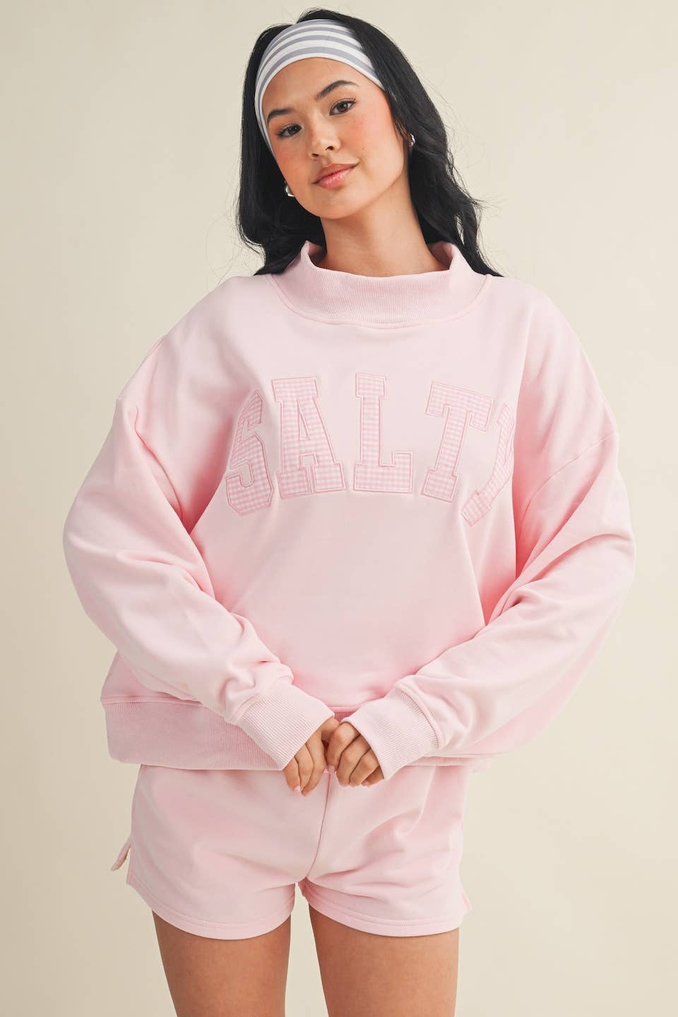 Salty Oversized Mock Neck Sweatshirt