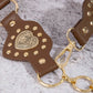 Filigree Heart Faux Leather Panels Chain Belt