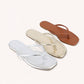 Solid Color Square Toe Thong Sandal