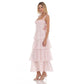 Floral Ruffle Maxi Dress in Pink