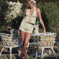 Yellow Eyelet Frill Micro Shorts