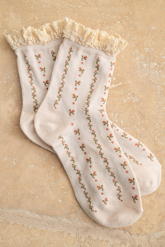 Floral Print Socks