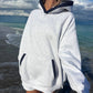 Pearl Grey Navy Blue Polka Dot Hoodie