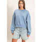 Star Patch Sleeve Sweatshirt