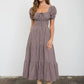 PLAID PUFF SLEEVE DRESS