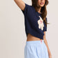Short Sleeve Teddy Bear Top