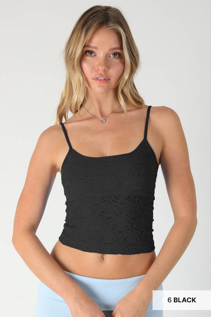 Floral Textured Lace Cami