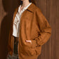 OVERSIZED SUEDE BOMBER JACKET