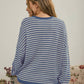 Henley Striped Sweater