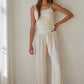 Cream Pointelle Floral Cami