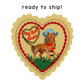 Hey Good Lookin' Doily Valentine (patch + card)