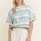 Stripe Oversized Short Sleeve Top