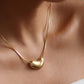 Louis 18K Gold Non-Tarnish Puffy Heart Necklace