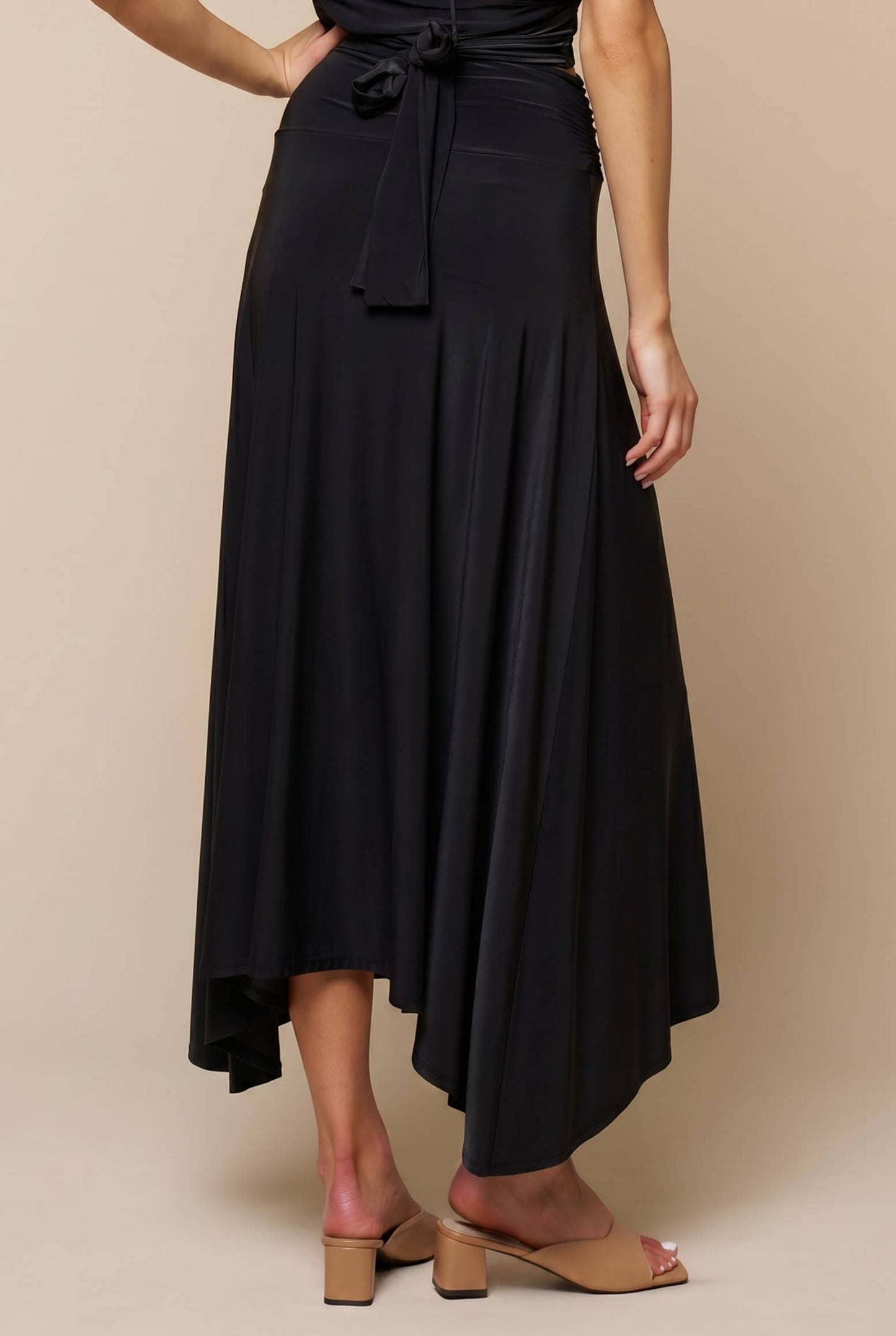 Golden Buckle Maxi Skirt