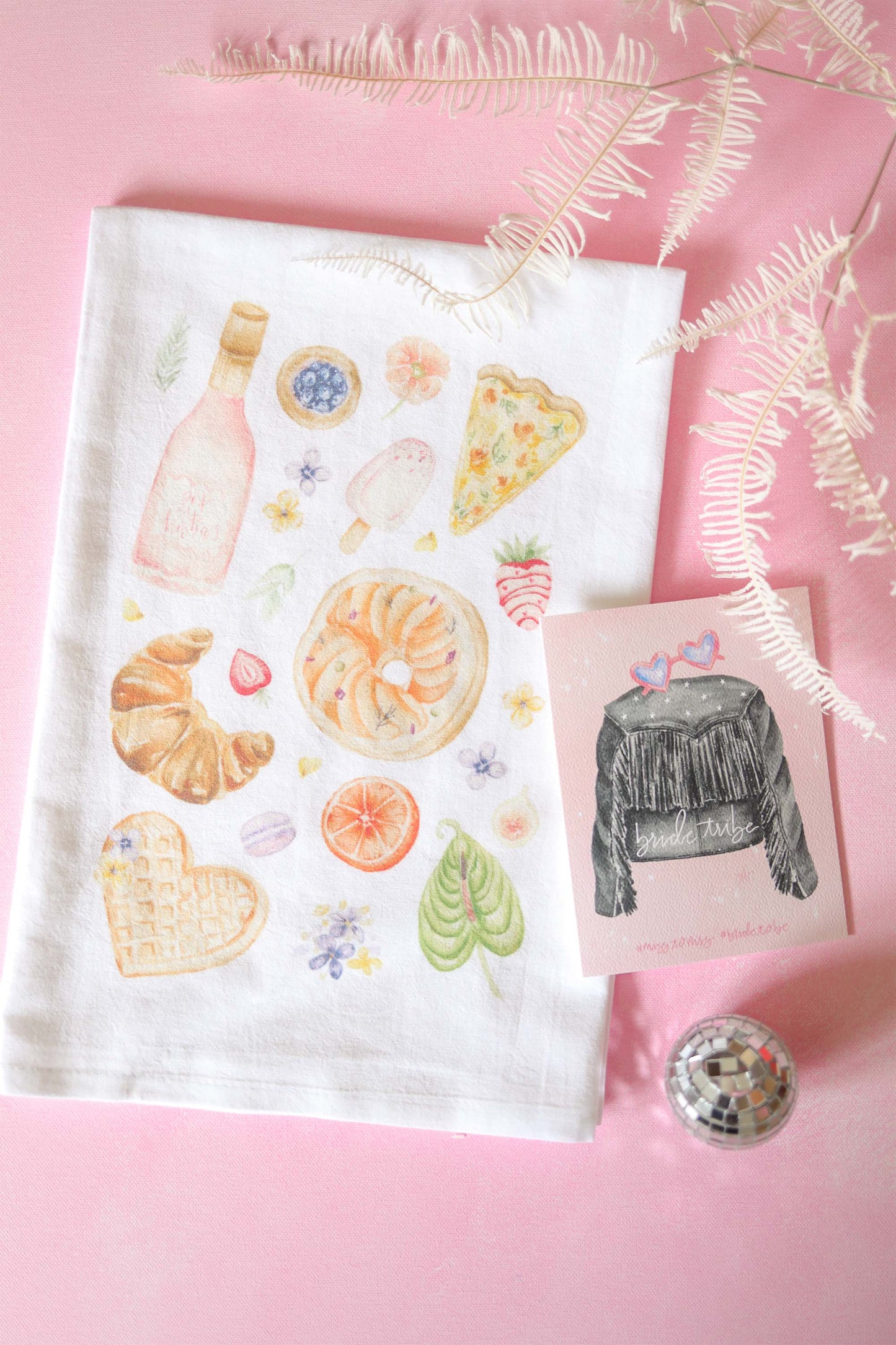 Brunch lover cotton flour sack tea towel