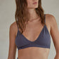 Seamless Ribbed Plunged V-Neck Bralette