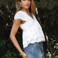 JULIETTE V Neck Tiered Ruffle Top