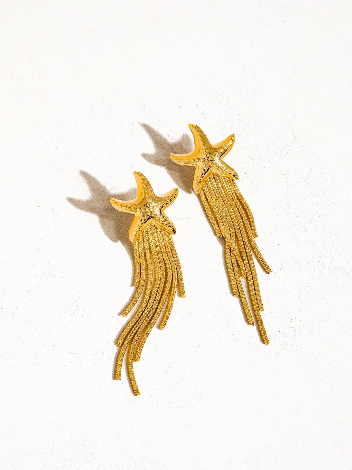 Malibu 18K Gold Non-Tarnish Star Tassel Earring