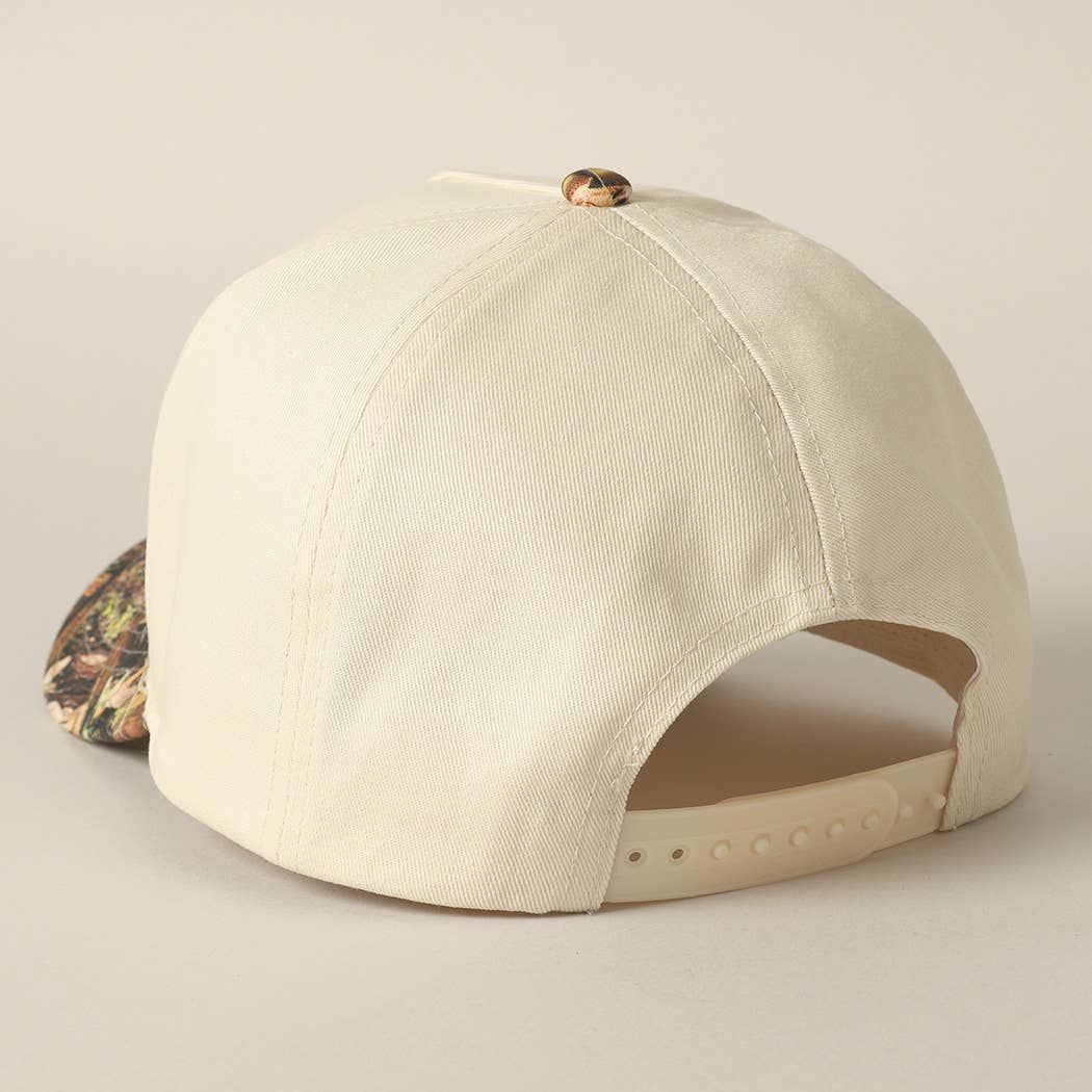 COWGIRL Embroidery Camo Two-Tone Cap