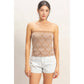Strapless Jacquard Top