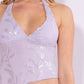 Sequins Embroidery Asymmetrical Top
