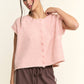 Soft Button-Front Knit Top