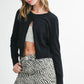Ribbed Button-Up Knit Cardigan