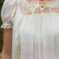 EVANGELIN Sheer Satin Dress