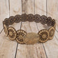 Western Concho Disc Oval Buckle Belt