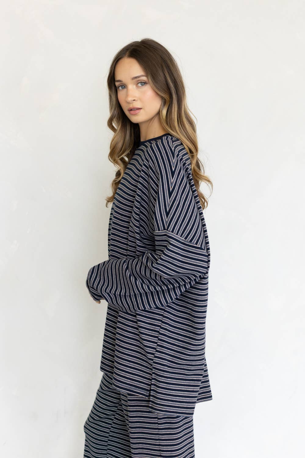 Lorenze Stripe Top