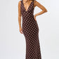 Chic Mesh Polka Dot Maxi Dress