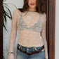 Sheer Lace Long Sleeve Top