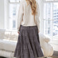 Tiered Gingham Skirt