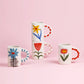 Ceramic Coffee Mug: Blue Flower