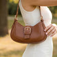 Buckle Crescent Shoulder Bag