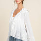 BOHO TRUMPET SLEEVE BLOUSE