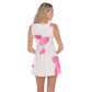 Floral High Neck Dress in White