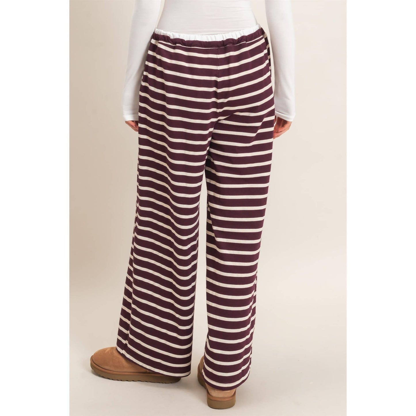 Striped Wide-Leg Pants