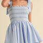 Poplin Tie Strap Tiered Midi Dress