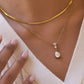 Dorielle 18K Gold Non-Tarnish Layered Teardrop Necklace