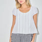 Pintuck Pleated Top