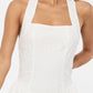 Bohemian Style White Halter Dress