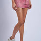 Gingham Checker Lace Ribbon Micro Shorts