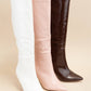 Croc Pattern Patent Finished Pointed Heel Boot
