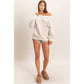 Striped Off The Shoulder Sweatshirt