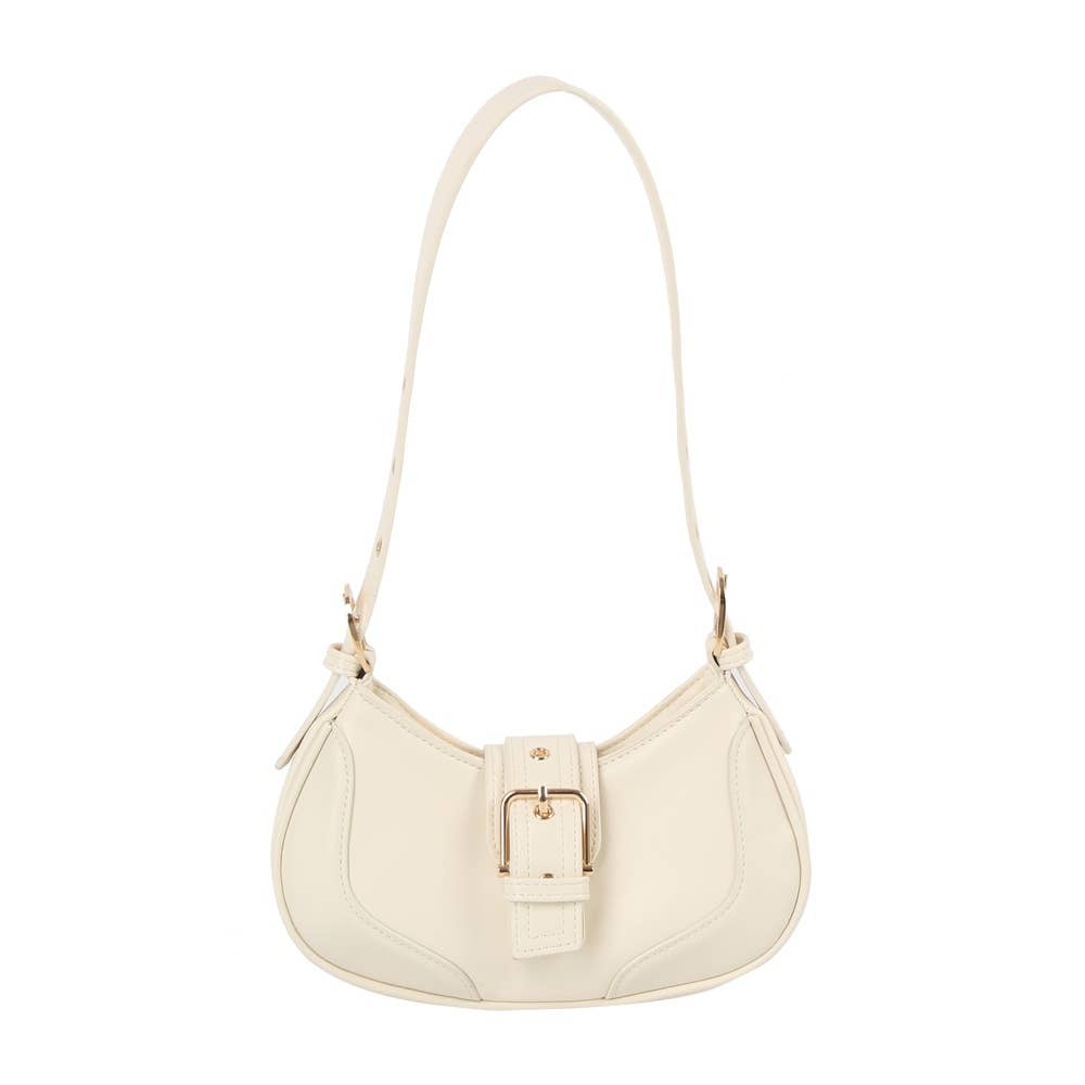 Buckle Crescent Shoulder Bag