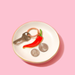 Chili Pepper Enamel Keychain Bag Charm