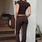 Mila Fold Over Wide Leg Pants